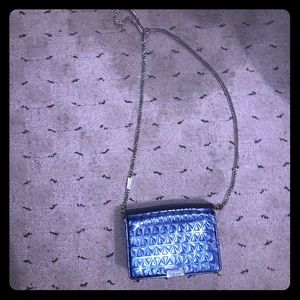 Blue Michael Kors Crossbody Purse